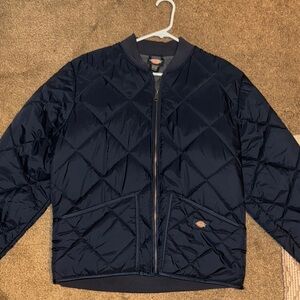 Dickies Blue Puffer Jacket Insulated Quilted Design